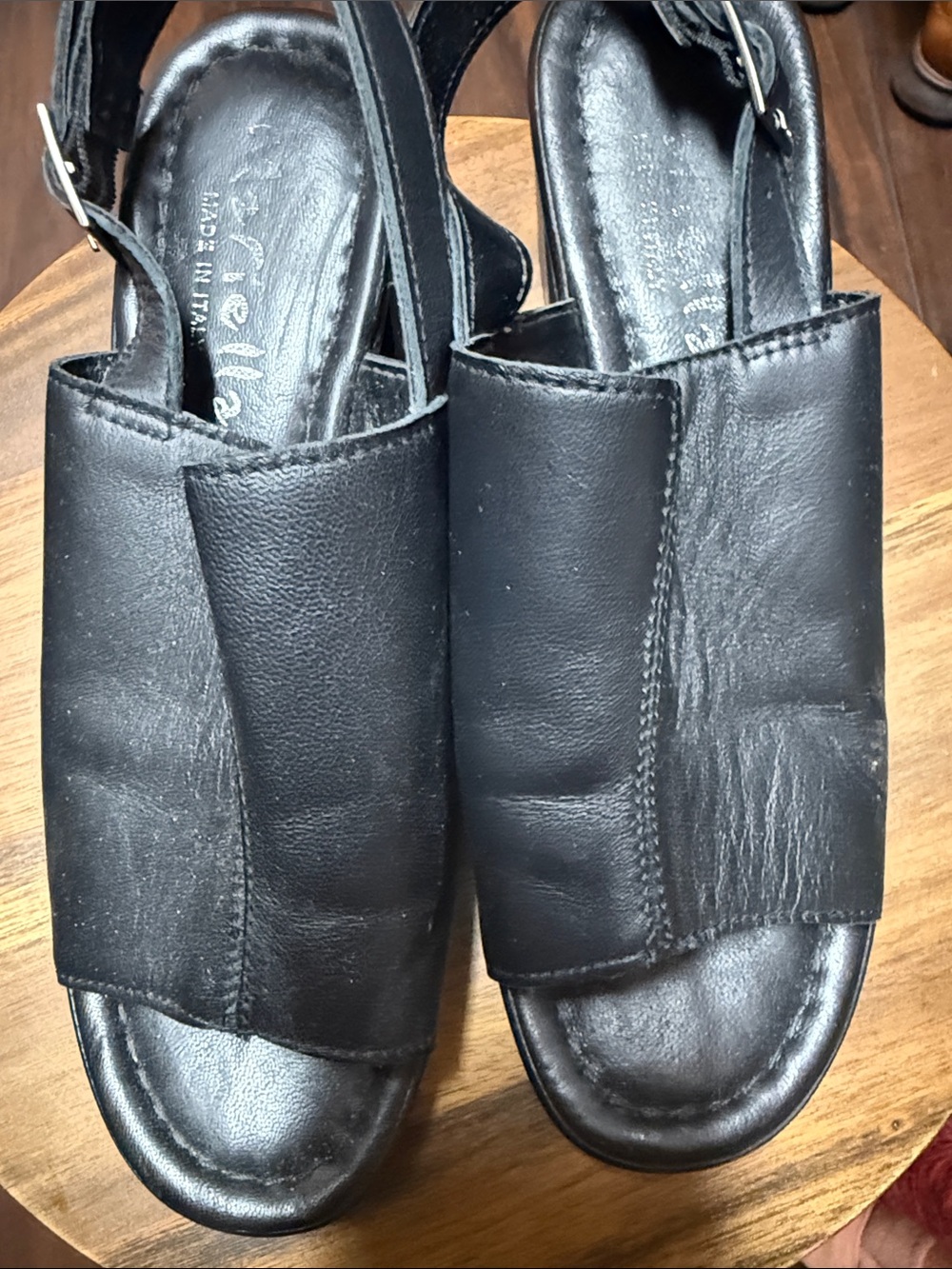 Black Slingback Sandals - Women